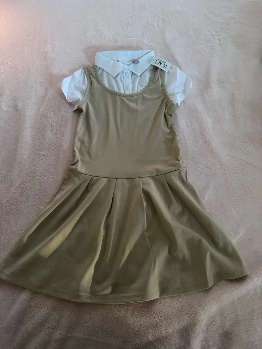 Girls Back to School Khaki Dresses